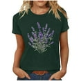 thumbnail image 4 of AKEGAMN Multicolor Boho Wildflower Graphic Vintage Floral Loose Short Sleeve Casual T Shirt, S-3XL, 4 of 4
