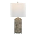 thumbnail image 3 of LumiSource Casa 21" Ceramic Table Lamp w/ Cylindrical Base & Linen Shade (Set of 2) Opal Grey Ceramic/White Shade, 3 of 5
