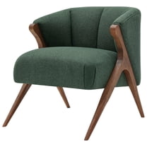 New Pacific Direct Florence 20.5" Fabric Accent Chair in Havana Green/Brown