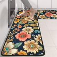 thumbnail image 2 of Kitchen Rugs Sets Of 2,Pioneer Flower Floral Print Pattern Anti Fatigue Kitchen Mat Rugs Non Slip Washable,Decorative Kitchen Floor Mats for Kitchen,Sink,Laundry,17"x47"+17"x47", 2 of 5