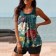 thumbnail image 4 of Traje de baño de dos piezas para mujer, trajes de baño para mujer, traje de baño de dos piezas con espalda de tirantes y estampado conservador para mujer, vestido de baño para mujer, 4 of 6