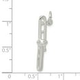 thumbnail image 2 of White Sterling Silver Charm Pendant 25 mm 6 Trombone, 2 of 2