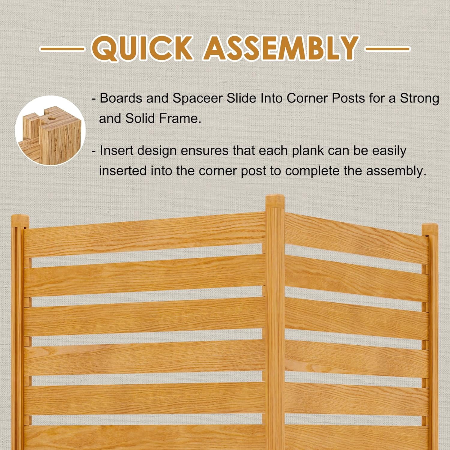 Zikebtuy 48in W x 48in H Air Conditioner Fence, 2 Panels Outdoor Wooden Fence Privacy Screen with Metal Stakes, Trash Can Pool Equipment Enclosure Outside Panels Decorative Fences