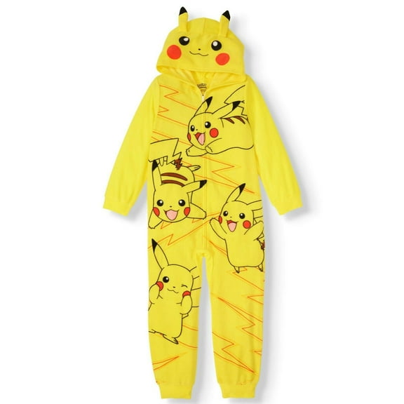 Pokemon Long Sleeve Hooded Sleeper Blanket Pajama Boy Size 6/7