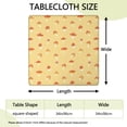thumbnail image 2 of Red Mushroom Small Yellow Pattern Square Fitted Tablecloth with Elastic Edge,Square Table Cover,Washable Elastic Table Cover for Home Kitchen Party Decor 34"x34", 2 of 6