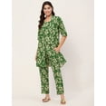 thumbnail image 2 of Moomaya Sleepwear, 3 Pcs Cotton Loungewear Set, Printed Top Pajama & Shrug Night Suit Set, 2 of 9