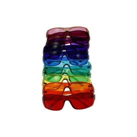 3 Sizes Available Kids Style Color Therapy Glasses - Set Of 10 Colors, Sunglasses