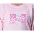 thumbnail image 3 of Mattel Womens' Barbie Classic Logo Sweater and Shorts Sleep Pajama Set, 3 of 7