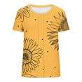 thumbnail image 7 of Karight Women's Fashionable Casual Loose Round Neck Short Sleeved T-shirt Solid Color Top, 7 of 7