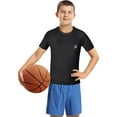 thumbnail image 3 of Roadbox Boys Youth Compression Shirt - Short Sleeve Undershirt for Kids Quick Dry Athletic Baseball T-Shirt Base Layer, 3 of 6