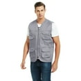 thumbnail image 4 of TOPTIE 5 Packs Supermarket Work Vest Volunteer Activity Event Waistcoat with Pockets-Gray-XL, 4 of 7