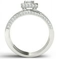 thumbnail image 3 of 1-1/2 Carat T.W. Diamond Single Halo Cluster Two-Band 14kt White Gold Engagement Ring Set, 3 of 5