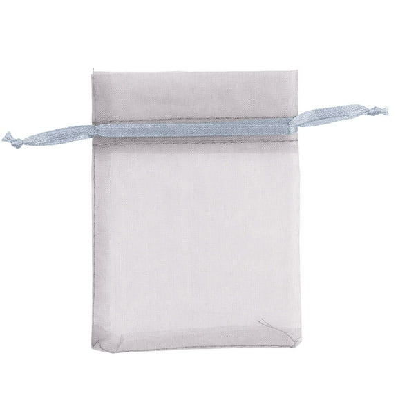 Silver Organza Bags - Case of 100