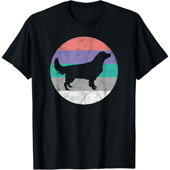 Golden Retriever Gift Shirt For Women & Girls Retro Cute men and women can wear, black, white, gifts