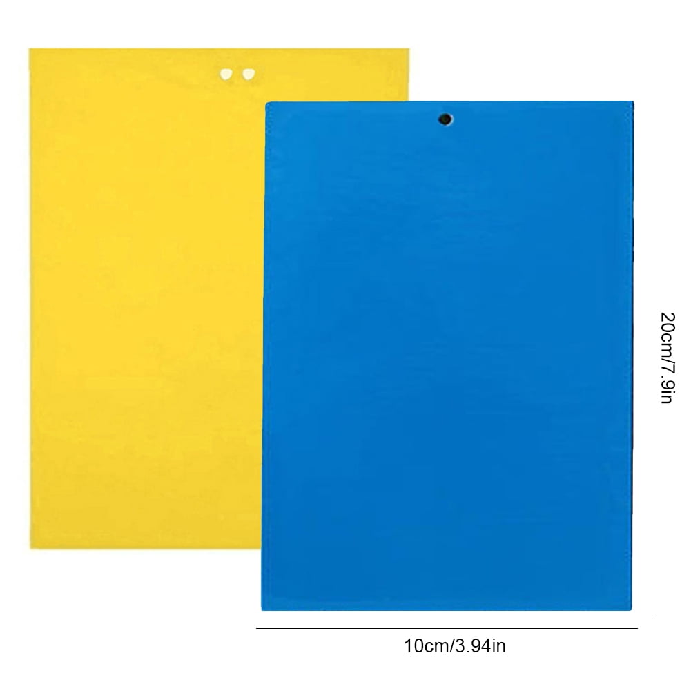 YiaNXan 100 Pack Dual-Sided Sticky Traps for Plant, Sticky Board Catching for Flying Plant Insect Indoor Outdoor, 3.93x7.87inch