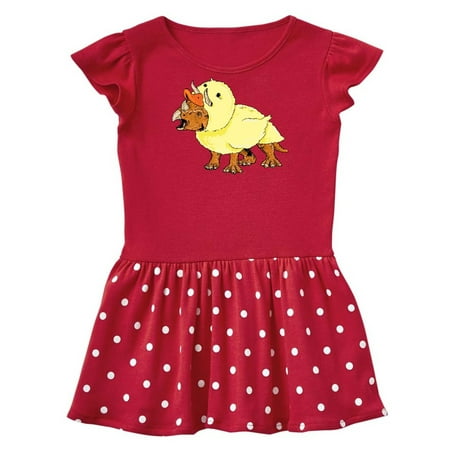 

Inktastic Easter Duck Triceratops Gift Baby Girl Dress