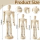 thumbnail image 4 of 12 Piezas Modelo de Maniquí de Artista Maniquí de Madera Dibujo Modelo de Figura MóVil con Soporte Maniquí Articulado Flexible, 4 of 5