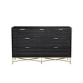 thumbnail image 2 of Origins by Alpine Black Pearl Seven Drawer Wood Dresser in Black, 2 of 5