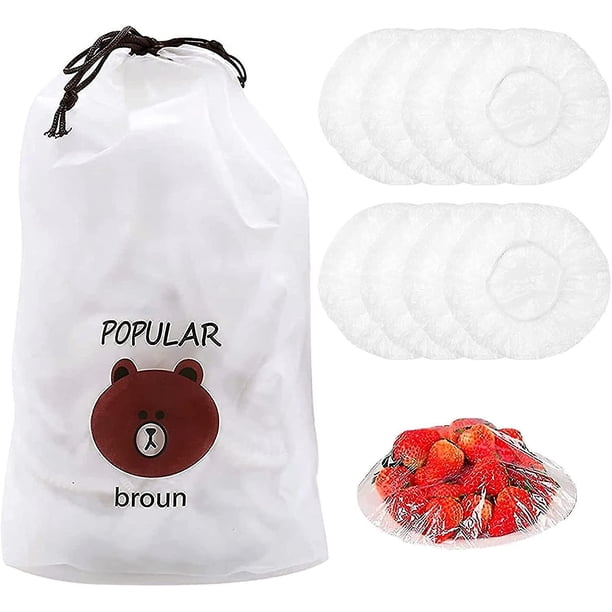 500 bolsas elásticas para mantenimiento fresco, cubiertas de plástico elásticas para cuencos, cubiertas para almacenamiento de alimentos, alternativa al papel de aluminio para picnic familia