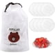 thumbnail image 1 of 500 bolsas elásticas para mantenimiento fresco, cubiertas de plástico elásticas para cuencos, cubiertas para almacenamiento de alimentos, alternativa al papel de aluminio para picnic familia, 1 of 5