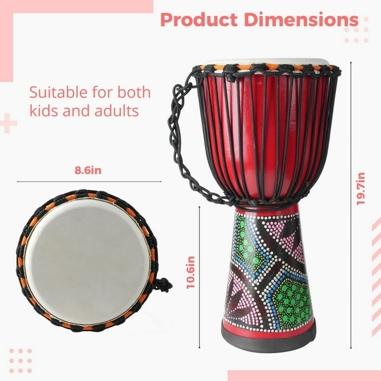 7x10 inches drum, unique djembe drum for kids, gift hot for a child, African musical instrument, leather and wood drum, children instruments