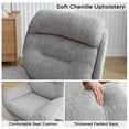 thumbnail image 5 of Swivel Accent Chair with Ottoman for Living Room Bedroom Reading Room, Cozy Lounge Armchair Fluffy Round Tufted Back Adult Gifts for Small Room Lazy Relax Read TV Chair,Gray, 5 of 8