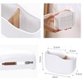 thumbnail image 2 of TORUBIA Adhesive Remote Control Holder Wall Mount Media Player Controller Holder Universal TV Remote Organizer Caddy Box Tray Hollow Bottom Slot Easy Phone Charging Home Office Desk Nightstand White, 2 of 8