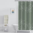 thumbnail image 3 of Sage Green Waterproof Shower Curtains for Bathroom White Leaf Bath Curtains Decor with Hooks Minimalist Botanical Leaves Decorative Plant Fabric Shower Curtains Hotel,72x72 Inches, 3 of 6