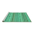 thumbnail image 2 of Ahgly Company Machine Washable Indoor Rectangle Abstract Turquoise Blue Modern Area Rugs, 2' x 3', 2 of 4