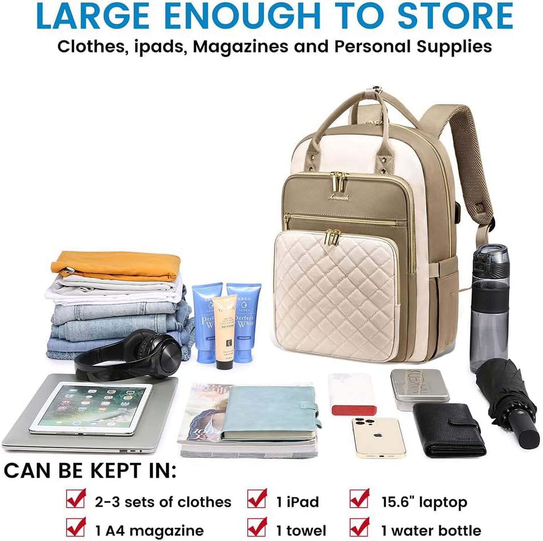 Lovevook Laptop Backpack Purses for Women,Nurse Teacher College Work Study Commuter Bag with 15.6 inch Laptop Compartment,Lightweight Travel Casual Daypacks With USB Port