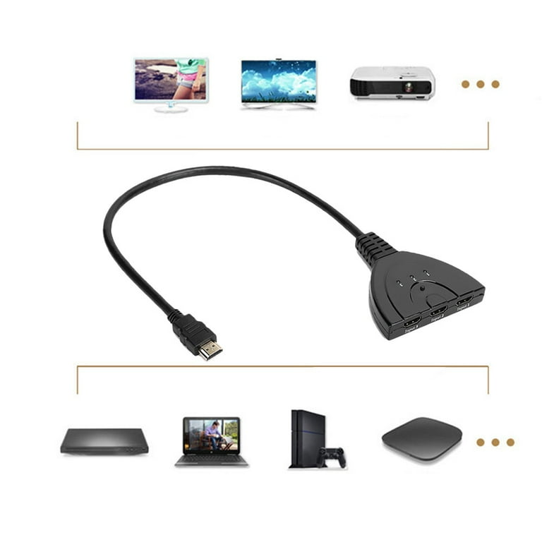  CableCreation 4-in-1 HDMI Switch 4K, HDMI Splitter, HDMI 2.0  Hub with IR Remote Control, Support 3D HDR Dolby Full HD 1080P, Compatible  with PS5 Xbox Roku TV Box Fire Stick Blu-Ray