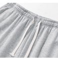 thumbnail image 5 of Havenx Soft Wide Leg Sweatpants for Men Drawstring Elastic Waist Sweatpants with Side Pockets Track Pants Relaxed Lounge Loose Fit Athletic Casual Streetwear,Light Gray M, 5 of 5