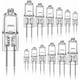 thumbnail image 1 of Paquete de 12 bombillas halógenas G4 20W 12V 2800K 2 pines para campana, cocina, sala de estar, dormitorio, 1 of 5