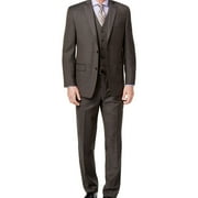 Michael Kors Mens Stepwave Two Button Formal Suit brown 44/Unfinished
