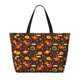 thumbnail image 2 of KLL Thanksgiving Turkey Print Large Beach Tote Bag Women Waterproof Sandproof Zipper Beach Tote Bag for Pool Gym Grocery Travel with Wet Pocket, 2 of 7