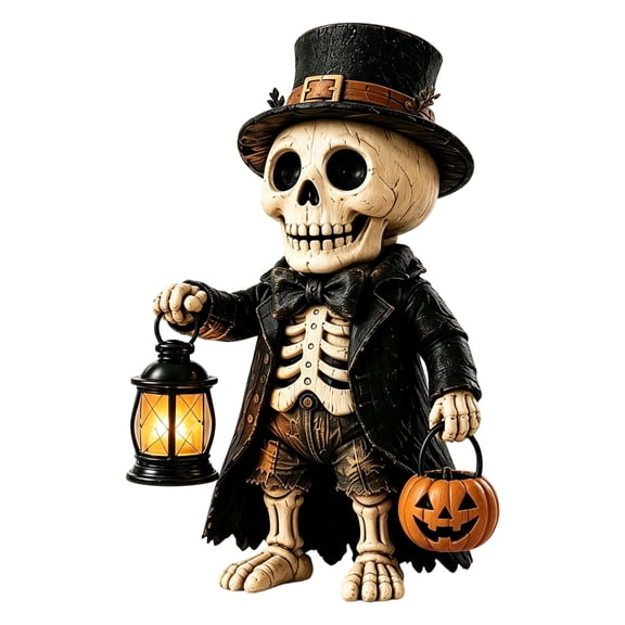 PLLFRLRT Lighted Vintage Patchwork Halloween Decorations Indoor Desktop Lamp for Mantel Shelf Entryway Porch Decor