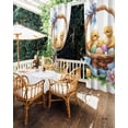 thumbnail image 5 of nqOlkjepod Outdoor Curtains for Patio Waterproof, Spring Easter Outdoor Privacy Panels Grommet, Colorful Floral Botanical Eggs Chicken Blackout Outside Curtains for Porch/Cabana 54"x95", 1 Panel, 5 of 8