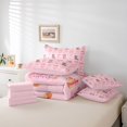 thumbnail image 6 of jejeloiu Chic Cow Cowboy Boot 7-Piece Twin Bedding Sets Kids,Pink Cute Bow Bedding Comforter Set For Girls,Reversible, 6 of 7