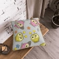 thumbnail image 5 of KLL Cartoon Owls Decorative Throw Pillow Covers Velvet Soft for Couch Sofa Bedroom Living Room Outdoor (No pillow core)- 18"x18", 5 of 5
