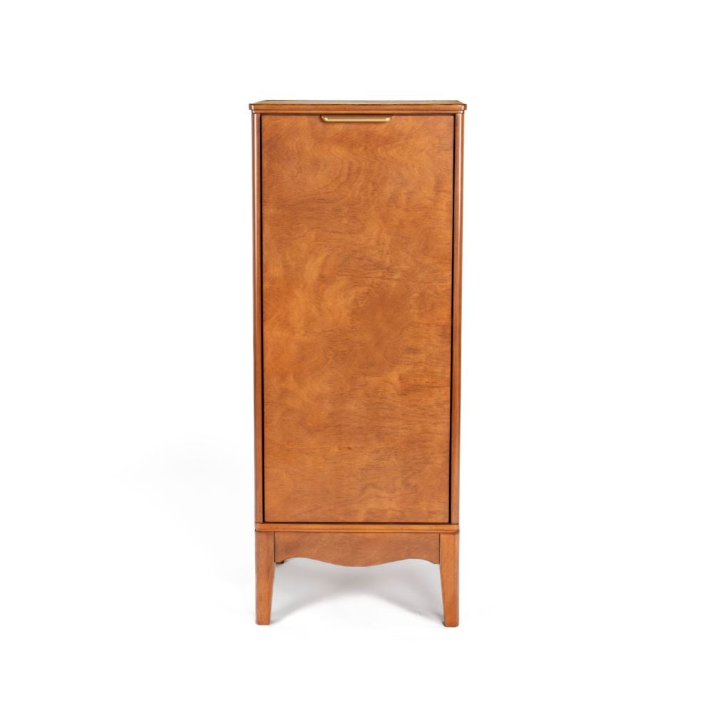 Gzxs Vintage Floor Cabinet in Antique Brown, Single Door