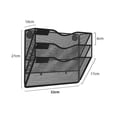 thumbnail image 4 of Soporte magnético para archivos de 3 niveles, sin taladrar, sin montaje, organizador de revistas, gabinetes, carpeta de correo para refrigerador, oficina, 4 of 4