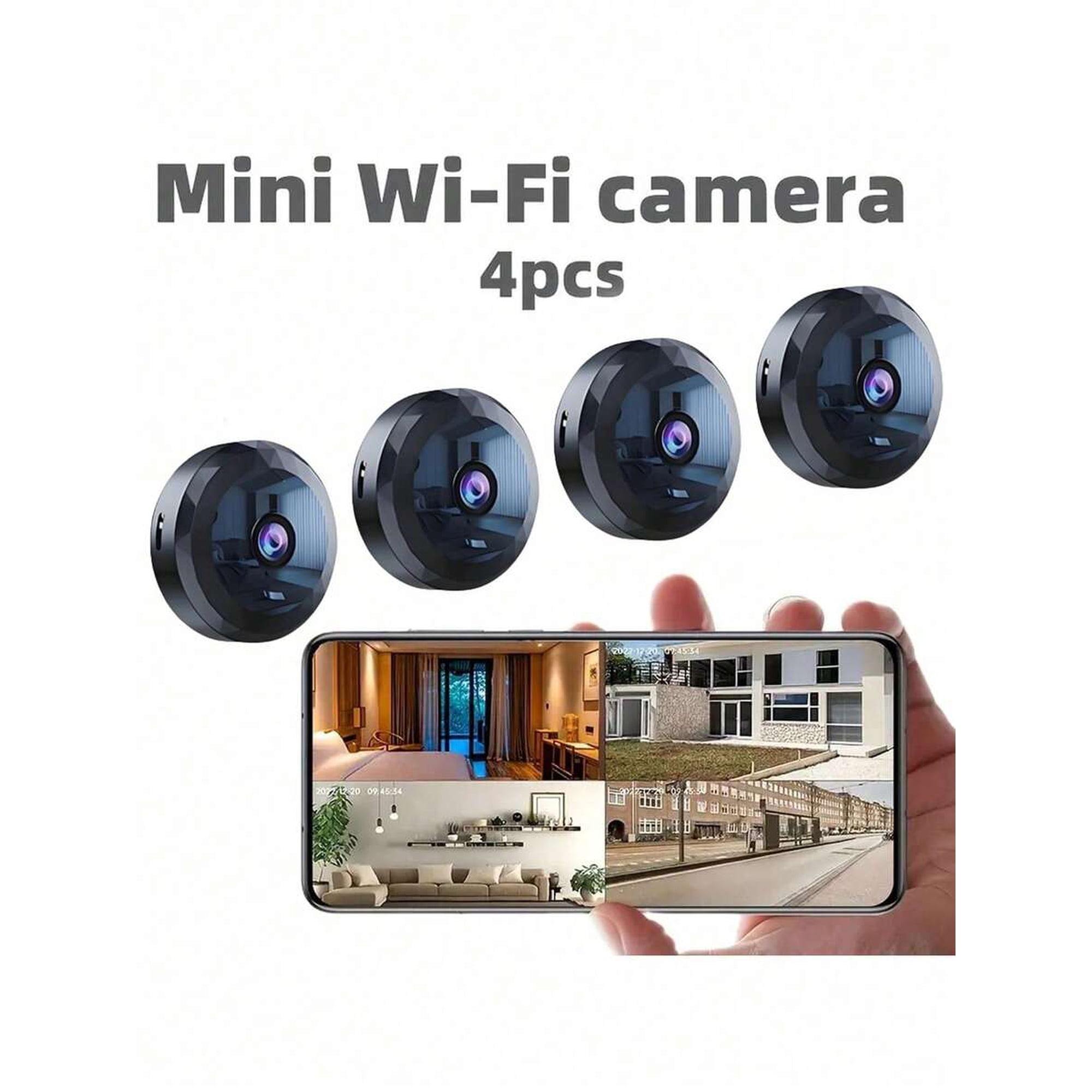 4Pcs 720P HD Mini WiFi Surveillance Cameras With Voice Recording, Wireless Remote Monitoring For Home Security Protection