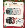 thumbnail image 4 of TOYOUTHS Christmas Engraved Silicone Band Compatible with Apple Watch Band for Women38/40/41/42/44/45/46/49mm, Holiday Soft Silicone Sport Strap for iWatch Ultra SE Series 10 9 8 7 6 5 4 3, 4 of 6