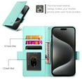 thumbnail image 5 of PU Leather Case Compatible with iPhone 12/12 Pro, Classic Kickstand/Cover/Wallet/Flip Magnetic Protective Case with Card Slots & Horizontal Stand Phone Case for iPhone 12/12 Pro, Mint, 5 of 7