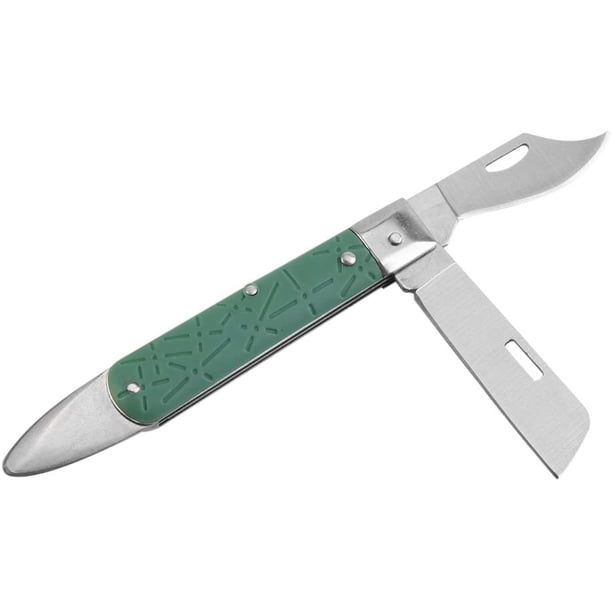 Cuchillo de injerto Injerto Rama de injerto Daga Cortadora de mano de madera Cuchillo de jardín de vivero Injerto de árboles frutales Kit de herramientas profesional de acero inoxidable JFHHH pequeña