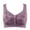 Z02*Purple, variant on Gymayou Women's Plus Size Front Closure Push Up Strapless Bandeau Bra Wireless Tube Bralettes Breathable Bras Black L
