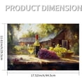 thumbnail image 2 of Placemats Set of 4 Heat-Resistant Rectangle Place Mats Grape Red Wine Vintage Washable Plastic PVC Dining Table Mat Non-Slip Wipeable Woven Vinyl Placemat for Kitchen Patio Table Decor, 2 of 8
