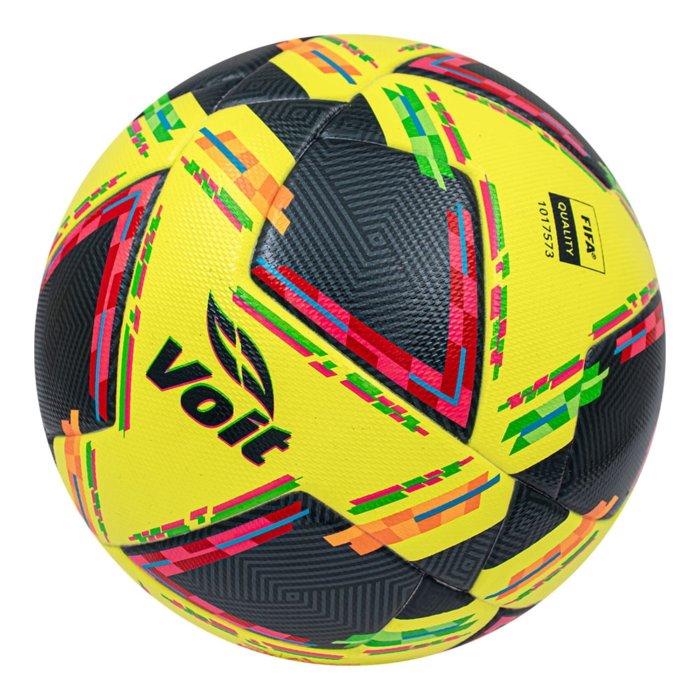 Voit Pro Soccer Ball, Size 5, FIFA Quality, Yellow/Black Multi-Color Design
