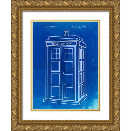 Borders Cole 12×14 Gold Ornate Wood Framed with Double Matting Museum Art Print Titled – PP189- Faded Blueprint Doctor Who Tardis Poster Borders Cole 12×14 Gold Ornate Wood Framed with Double Matting Museum Art Print Titled – PP189- Faded Blueprint Doctor Who Tardis Poster