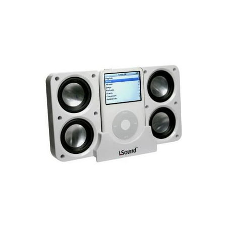 i.Sound White Foldable 4x Portable Speaker System